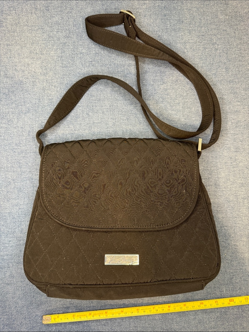 Vera Bradley Dark Brown Quilted Crossbody Bag